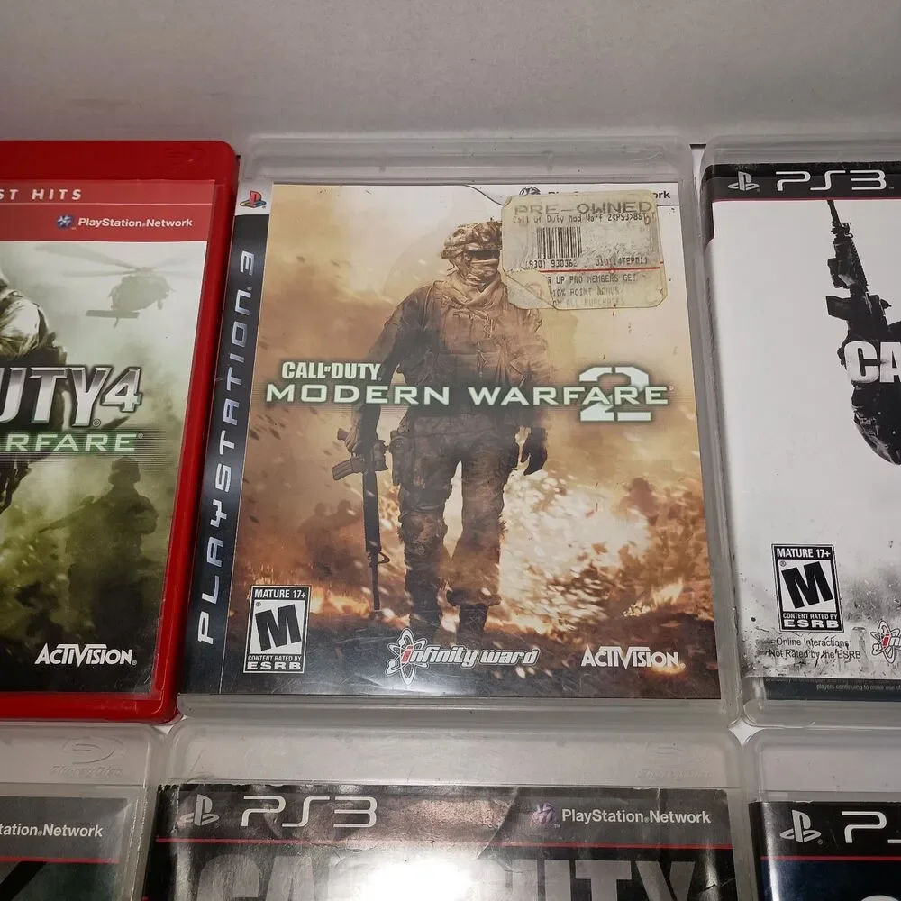 Call of Duty 4 Modern Warfare + 2 + 3 + Ghosts + Black Ops + II PS3 Video Games